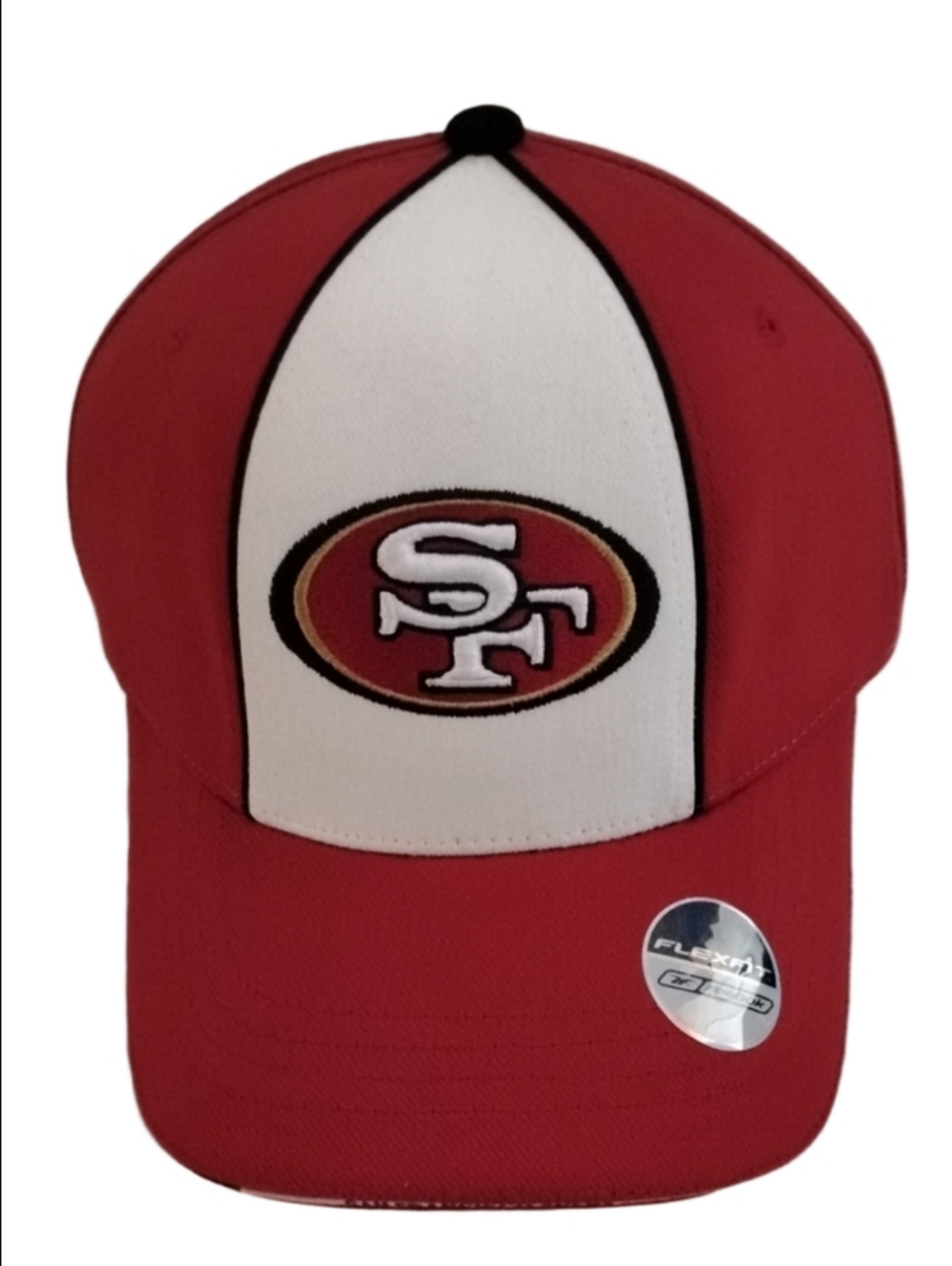 Reebok NFL Vintage 2000s SF 49ers Red & White Logo Flexfit Cap